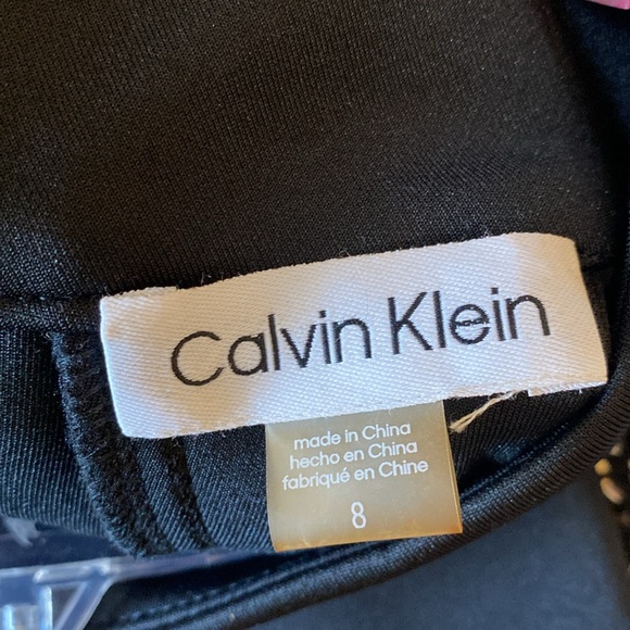 Calvin Klein Rhinestone-Trim Halter Sheath Dress 8 Black - Picture 9 of 13